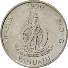 Coin, Vanuatu, 20 Vatu, 1990, MS(63), Copper-nickel, KM:7