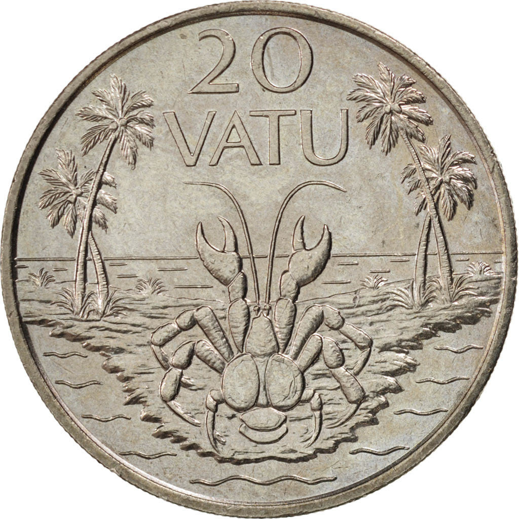 Coin, Vanuatu, 20 Vatu, 1990, MS(63), Copper-nickel, KM:7
