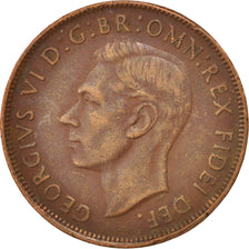 AUSTRALIA, Penny, 1952, KM #43, EF(40-45), Bronze, 31, 9.37