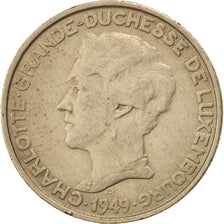 LUXEMBOURG, 5 Francs, 1949, KM #50, EF(40-45), Copper-Nickel, 6.89