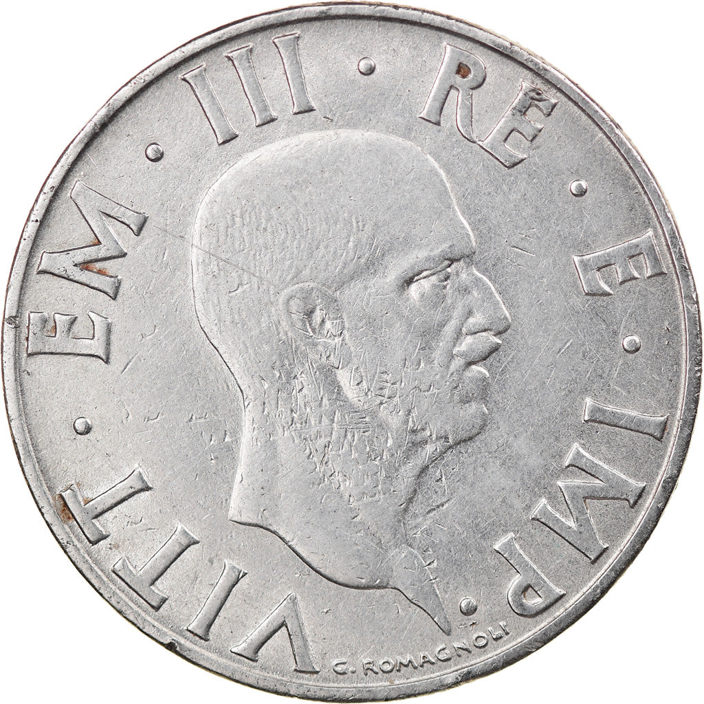 Coin, Italy, Vittorio Emanuele III, 2 Lire, 1939, Rome, VF(30-35), Stainless