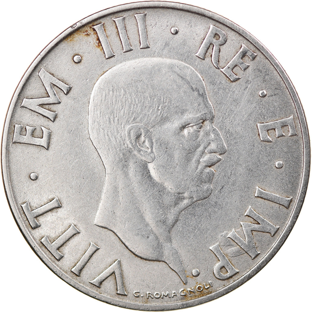 Coin, Italy, Vittorio Emanuele III, 2 Lire, 1939, Rome, AU(50-53), Stainless