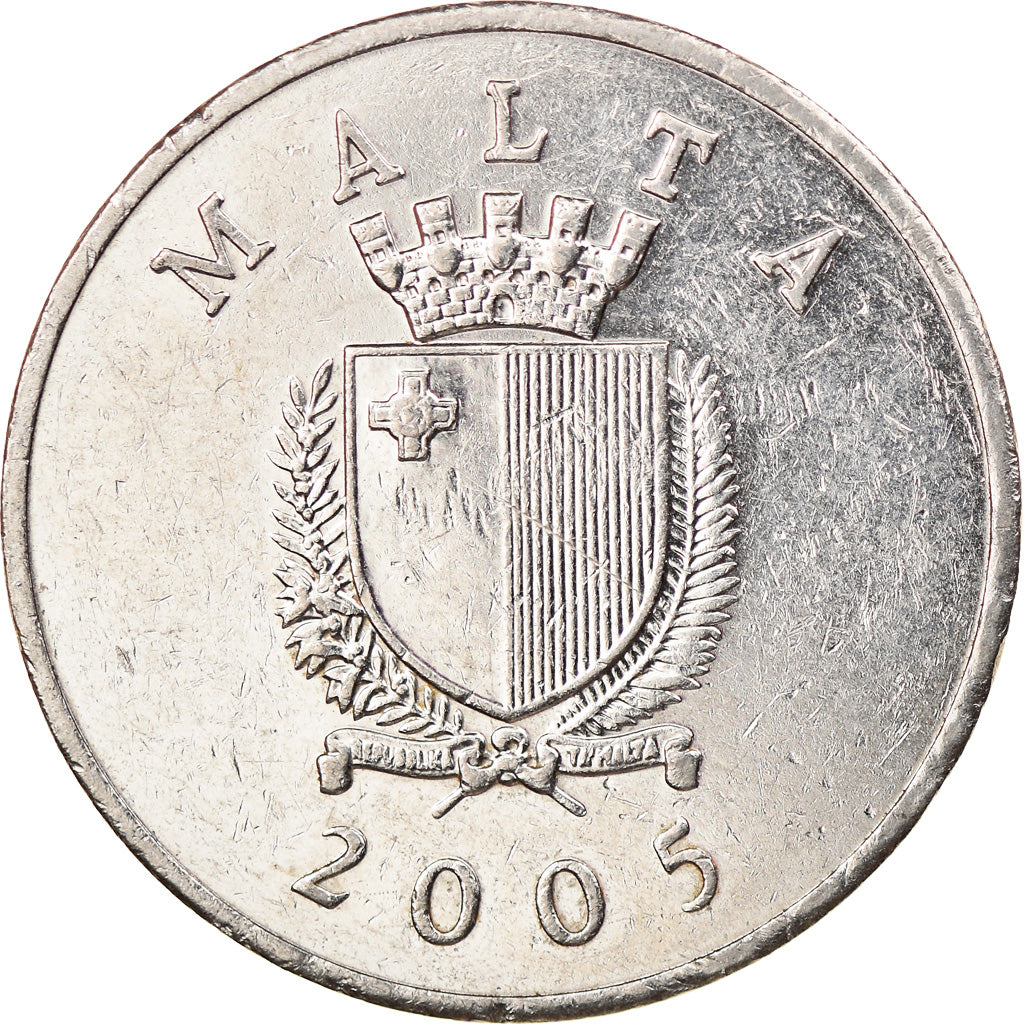Coin, Malta, Lira, 2005, British Royal Mint, EF(40-45), Nickel, KM:99