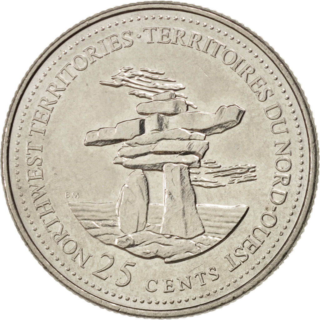 CANADA, 25 Cents, 1992, Royal Canadian Mint, KM #212, MS(63), Nickel, 23.8, 5.07