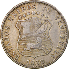 Monnaie, Venezuela, 12-1/2 Centimos, 1938, TTB, Copper-nickel, KM:28