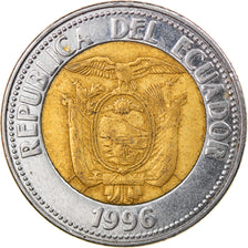 Moneda, Ecuador, 1000 Sucres, 1996, MBC, Bimetálico, KM:99