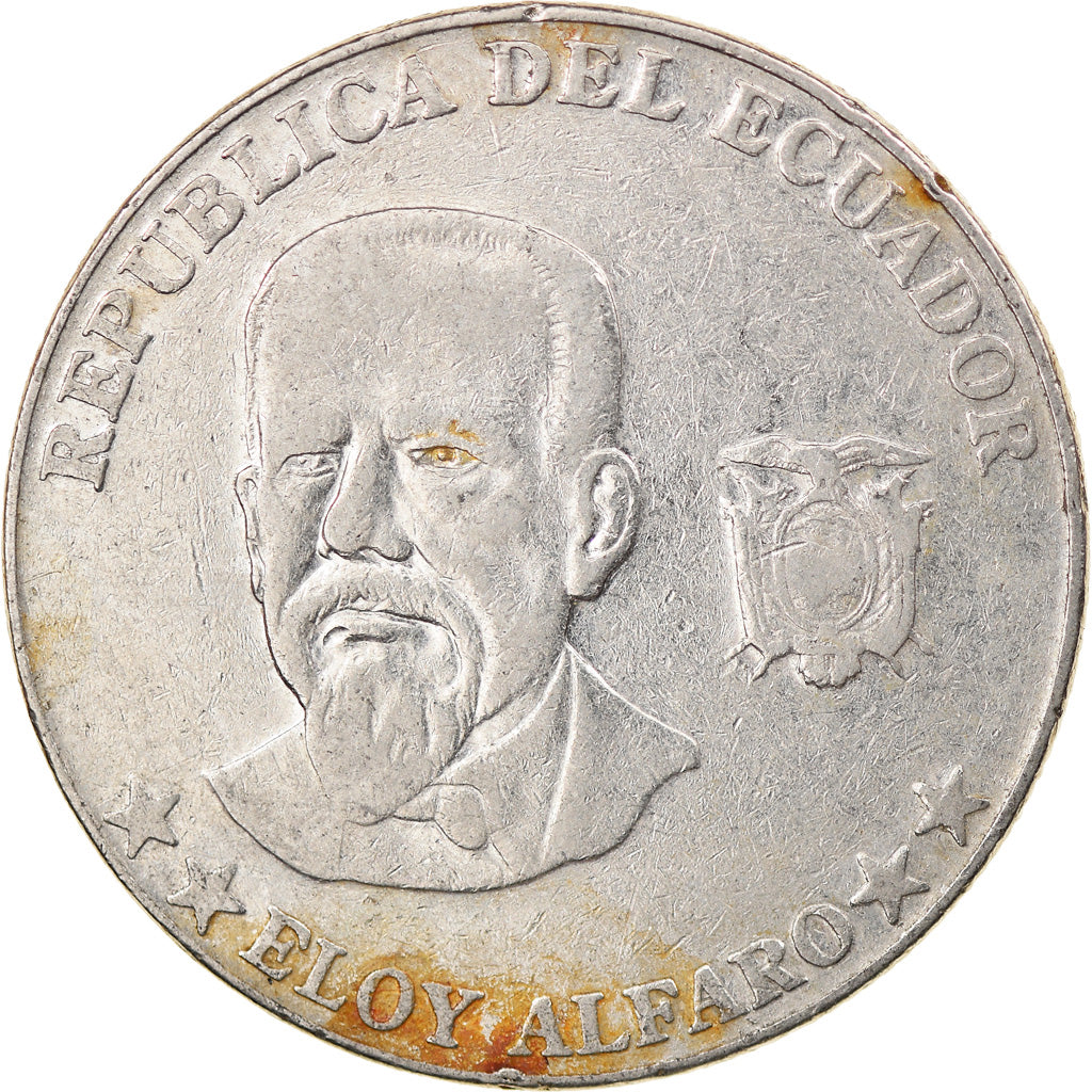 Coin, Ecuador, 50 Centavos, Cincuenta, 2000, VF(30-35), Steel, KM:108
