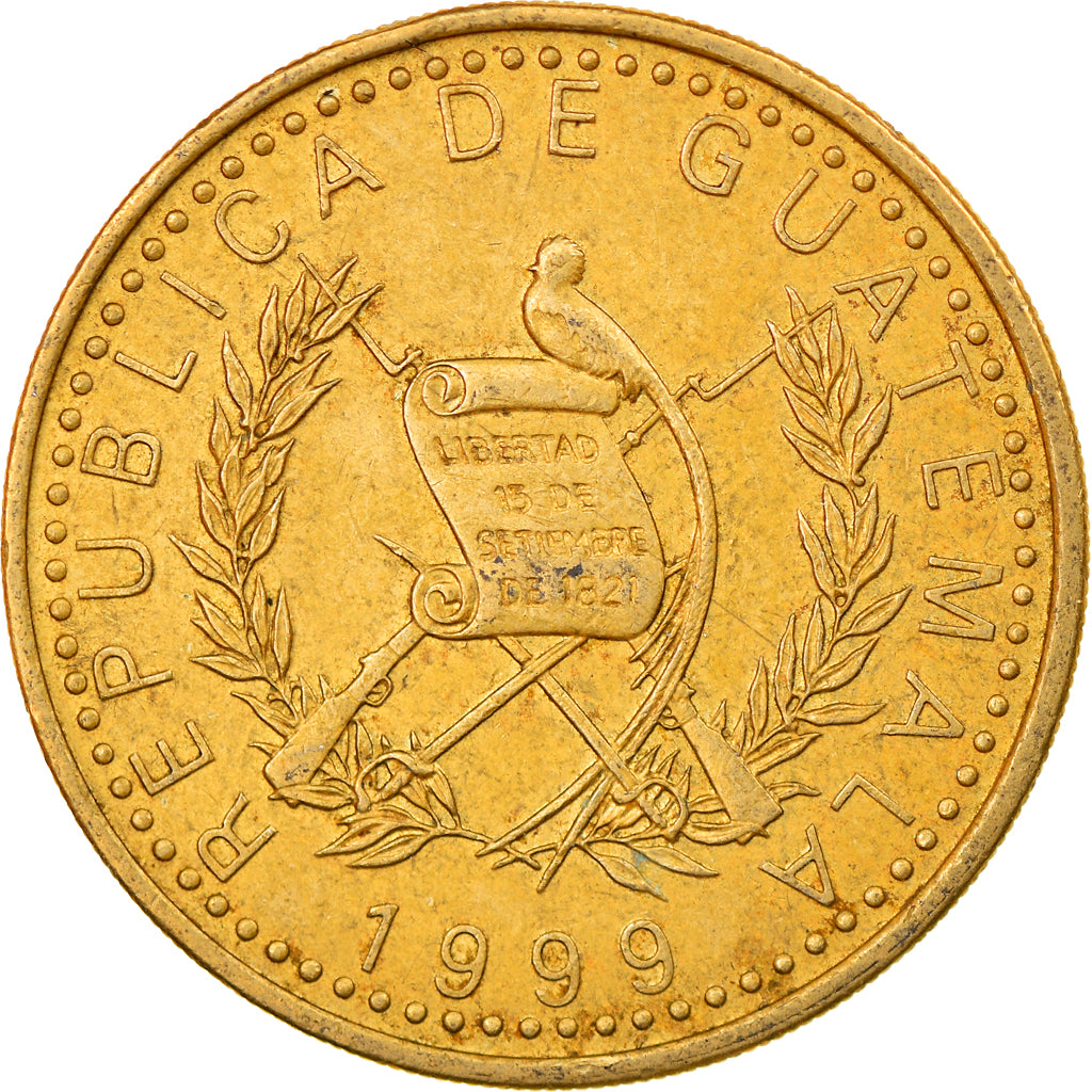 Münze, Guatemala, Quetzal, 1999, SS, Nickel-brass, KM:284