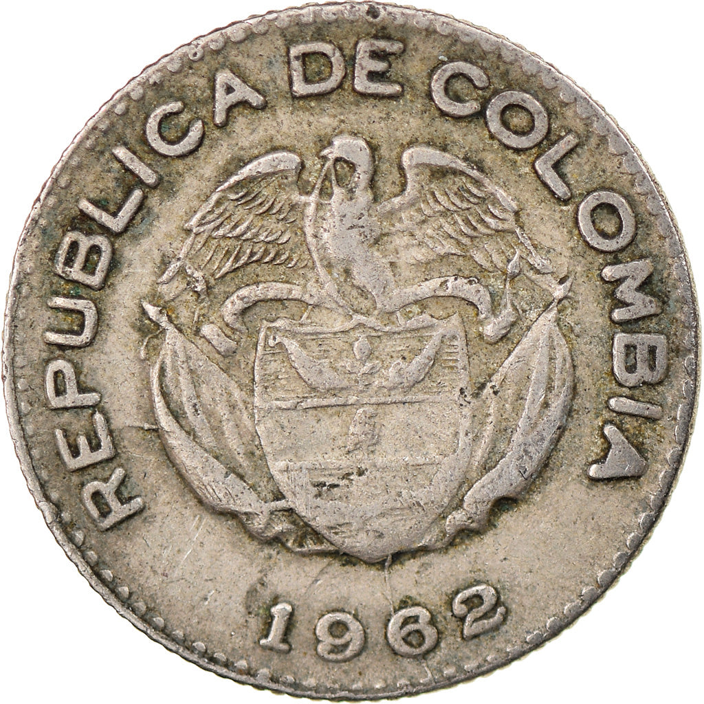 Moneda, Colombia, 10 Centavos, 1962, Bogota, MBC, Cobre - níquel, KM:212.2