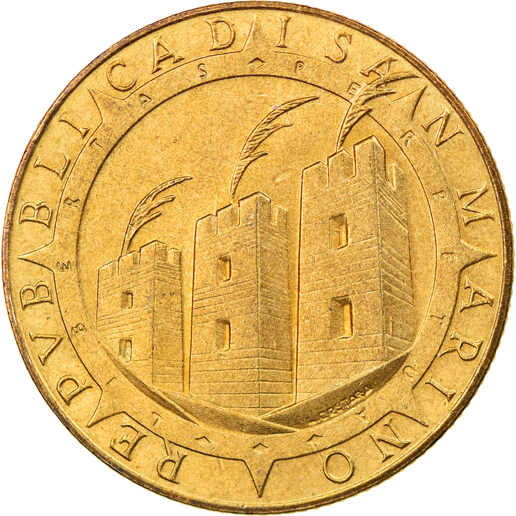 Münze, San Marino, 200 Lire, 1992, Rome, VZ, Aluminum-Bronze, KM:285