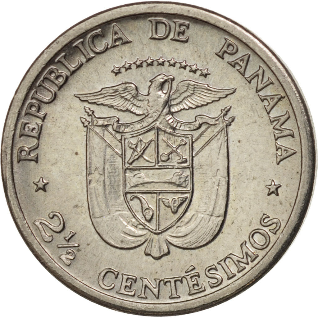 PANAMA, 2-1/2 Centesimos, 1973, KM #32, MS(63), Copper-Nickel Clad Copper, 15,..