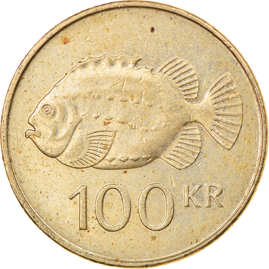 Monnaie, Iceland, 100 Kronur, 1995, TTB, Nickel-brass, KM:35