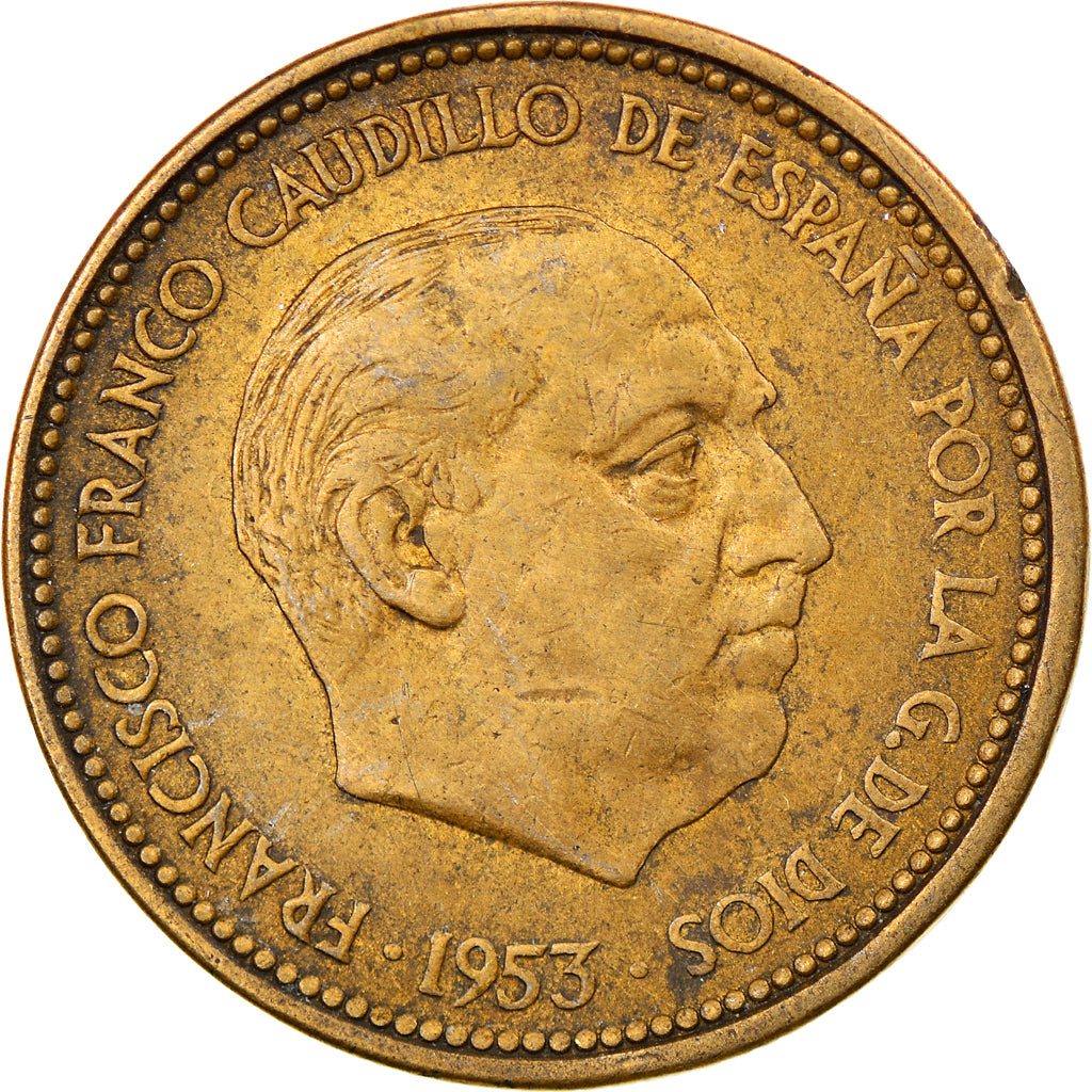 Moneta, Spagna, Caudillo and regent, 2-1/2 Pesetas, 1956, MB+, Alluminio-bronzo