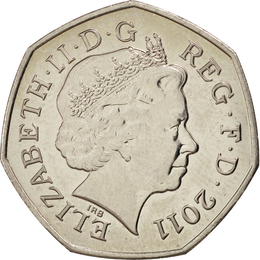 GREAT BRITAIN, 50 Pence, 2011, British Royal Mint, KM #1177, MS(63),...