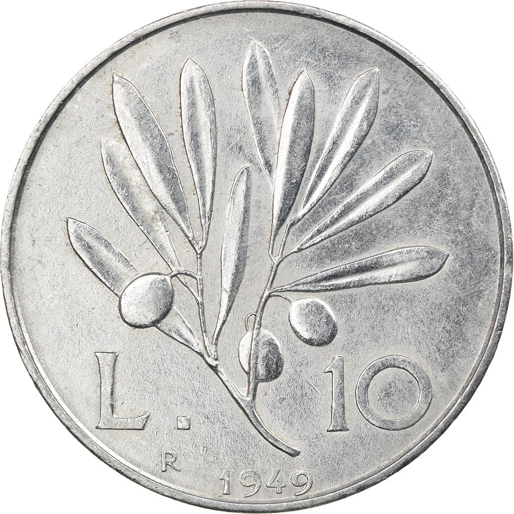 Monnaie, Italie, 10 Lire, 1949, Rome, SUP, Aluminium, KM:90