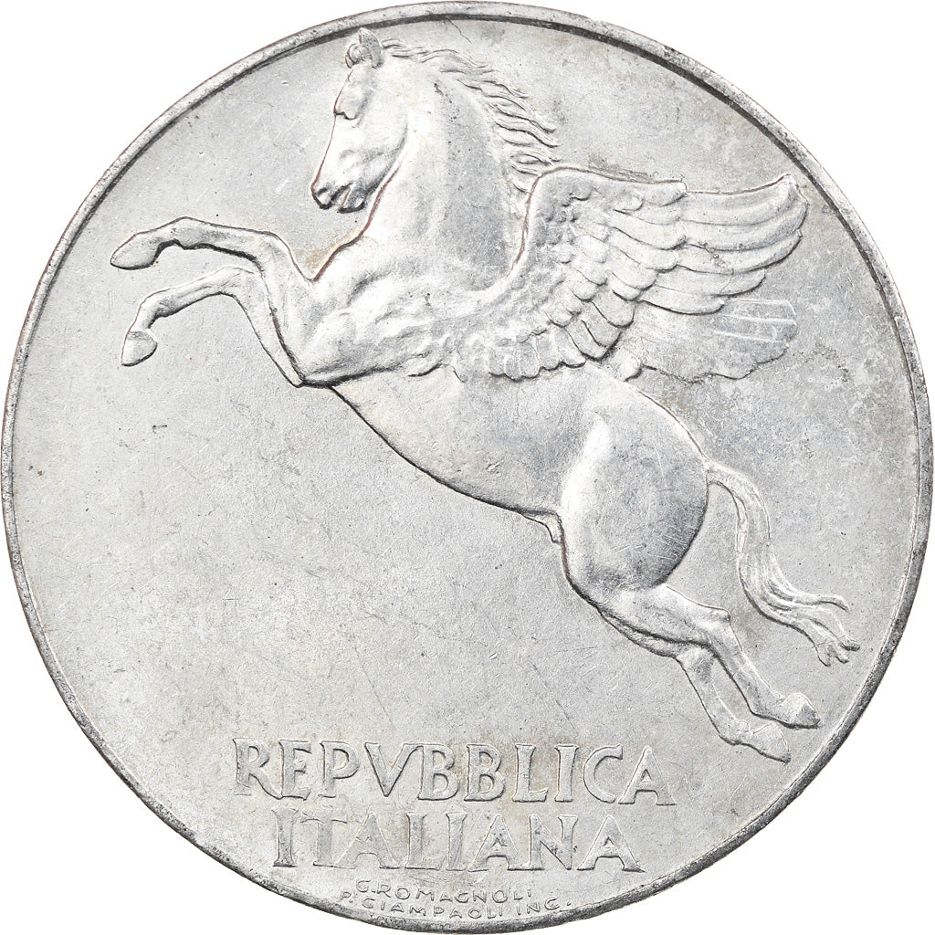 Münze, Italien, 10 Lire, 1950, Rome, VZ, Aluminium, KM:90