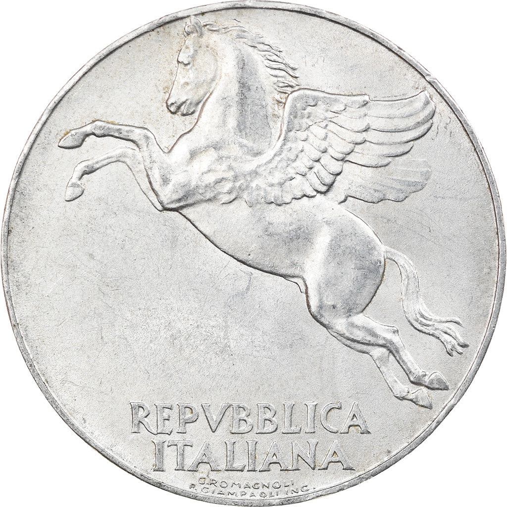 Moneta, Włochy, 10 Lire, 1950, Rome, AU(55-58), Aluminium, KM:90