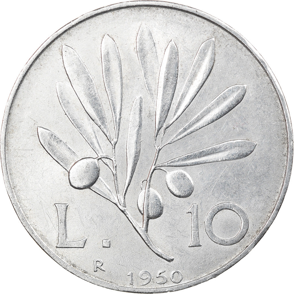 Monnaie, Italie, 10 Lire, 1950, Rome, SUP, Aluminium, KM:90