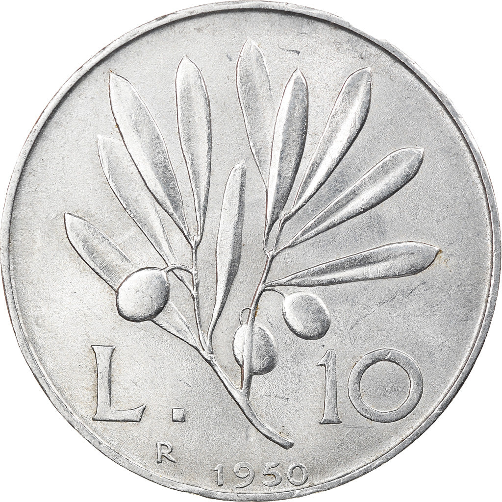 Monnaie, Italie, 10 Lire, 1950, Rome, SUP, Aluminium, KM:90