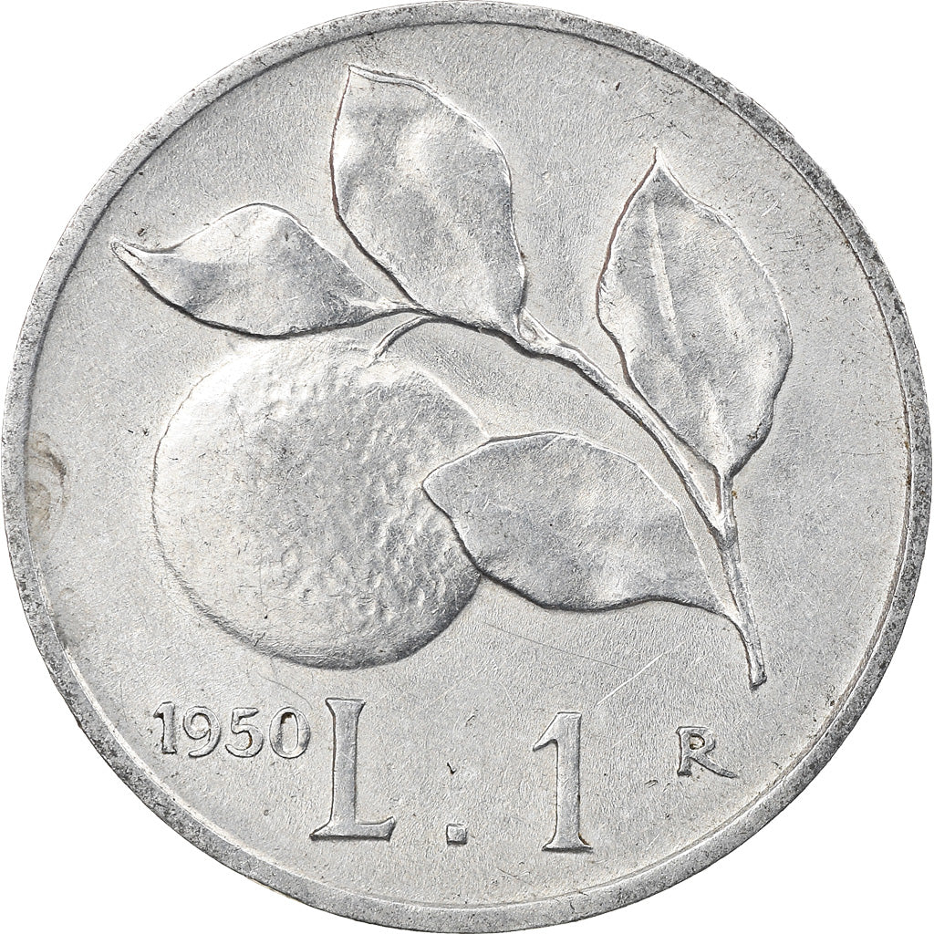 Coin, Italy, Lira, 1950, Rome, AU(55-58), Aluminum, KM:87