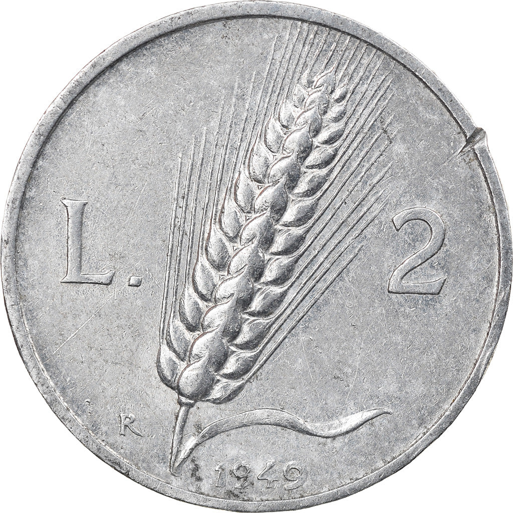 Monnaie, Italie, 2 Lire, 1949, Rome, TB+, Aluminium, KM:88