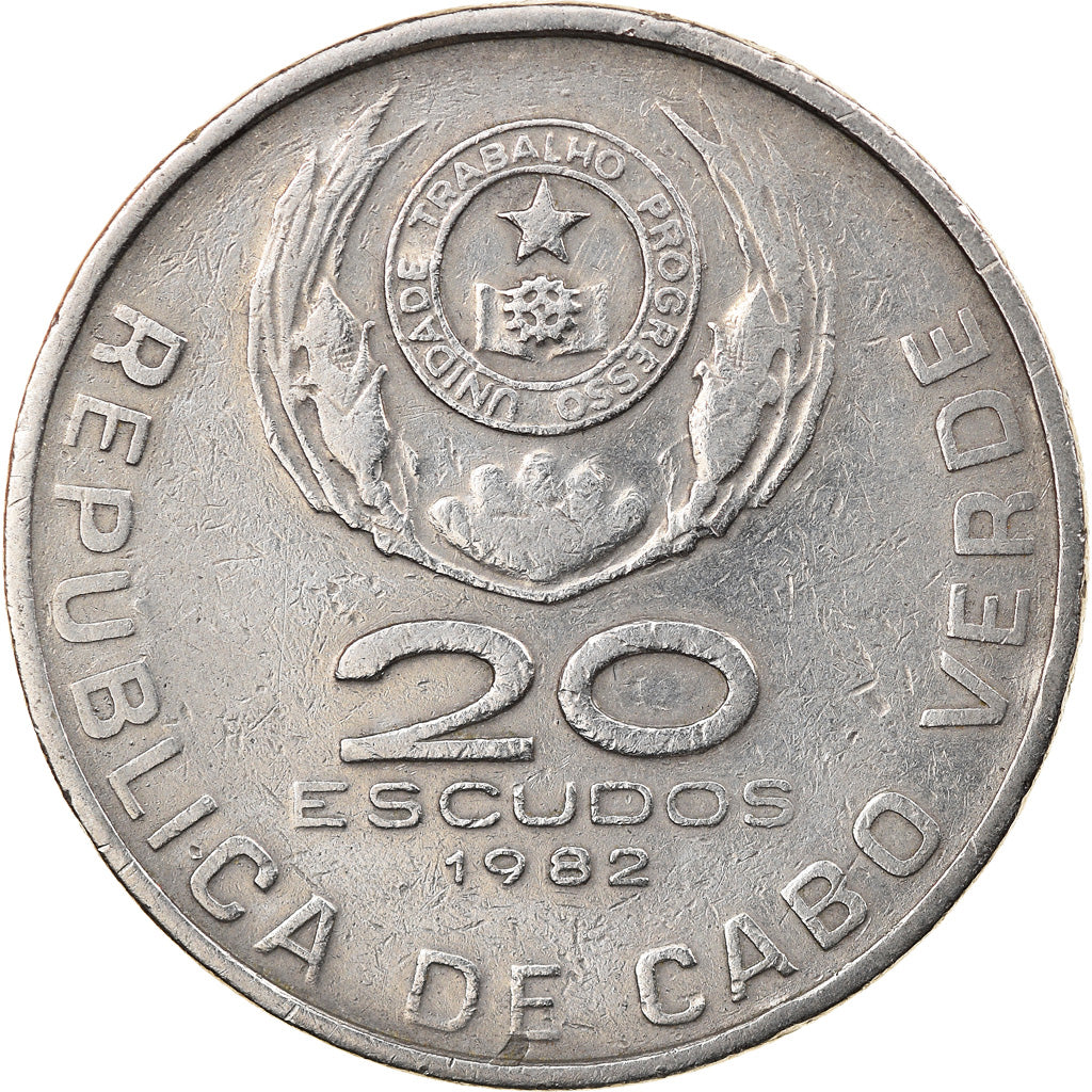 Moneta, Capo Verde, 20 Escudos, 1982, BB, Rame-nichel, KM:20