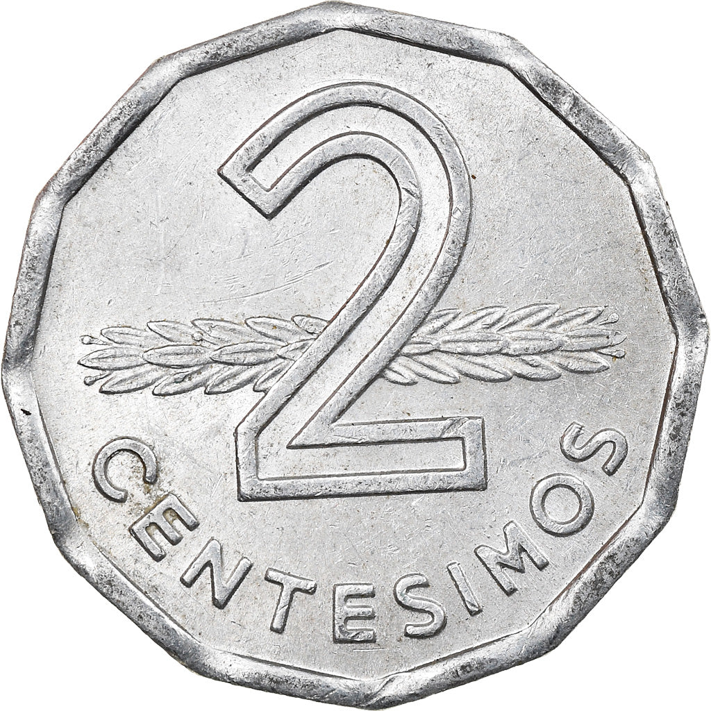 Monnaie, Uruguay, 2 Centesimos, 1977, Santiago, SUP, Aluminium, KM:72