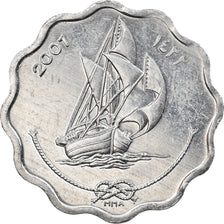 Monnaie, MALDIVE ISLANDS, 10 Laari, 2001/AH1422, TTB, Aluminium, KM:70
