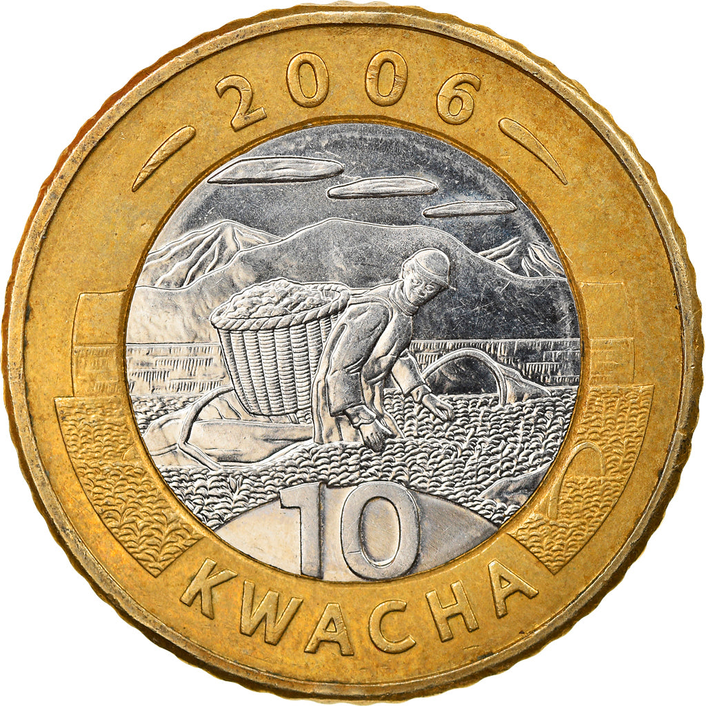 Coin, Malawi, 10 Kwacha, 2006, EF(40-45), Bi-Metallic, KM:58