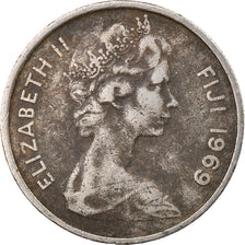 Moeda, Fiji, Elizabeth II, 5 Cents, 1969, VF(30-35), Cobre-níquel, KM:29