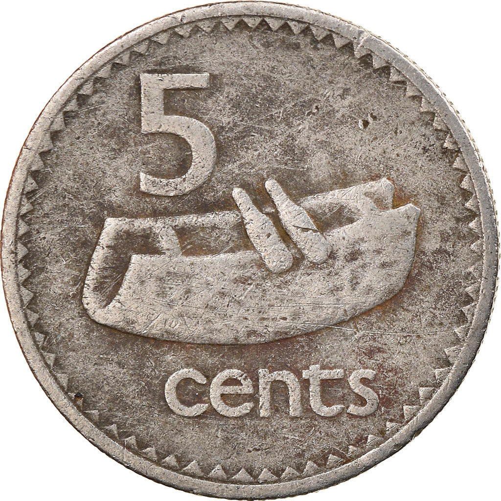 Moeda, Fiji, Elizabeth II, 5 Cents, 1969, VF(30-35), Cobre-níquel, KM:29