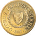 Moeda, Chipre, 10 Cents, 2002, AU(55-58), Níquel-Latão, KM:56.3