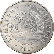 Münze, Tajikistan, Somoni, 2011, St. Petersburg, VZ, Copper-Nickel Plated