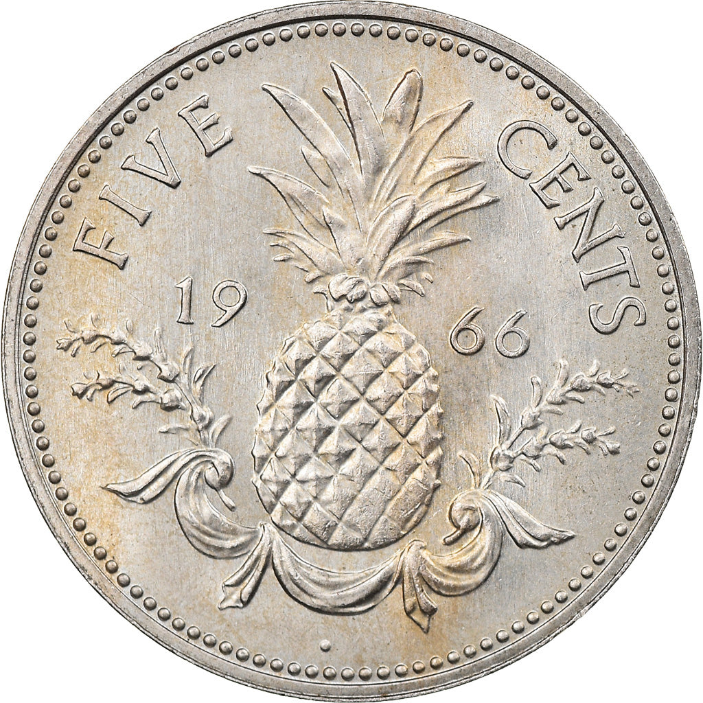 Monnaie, Bahamas, Elizabeth II, 5 Cents, 1966, Franklin Mint, SUP