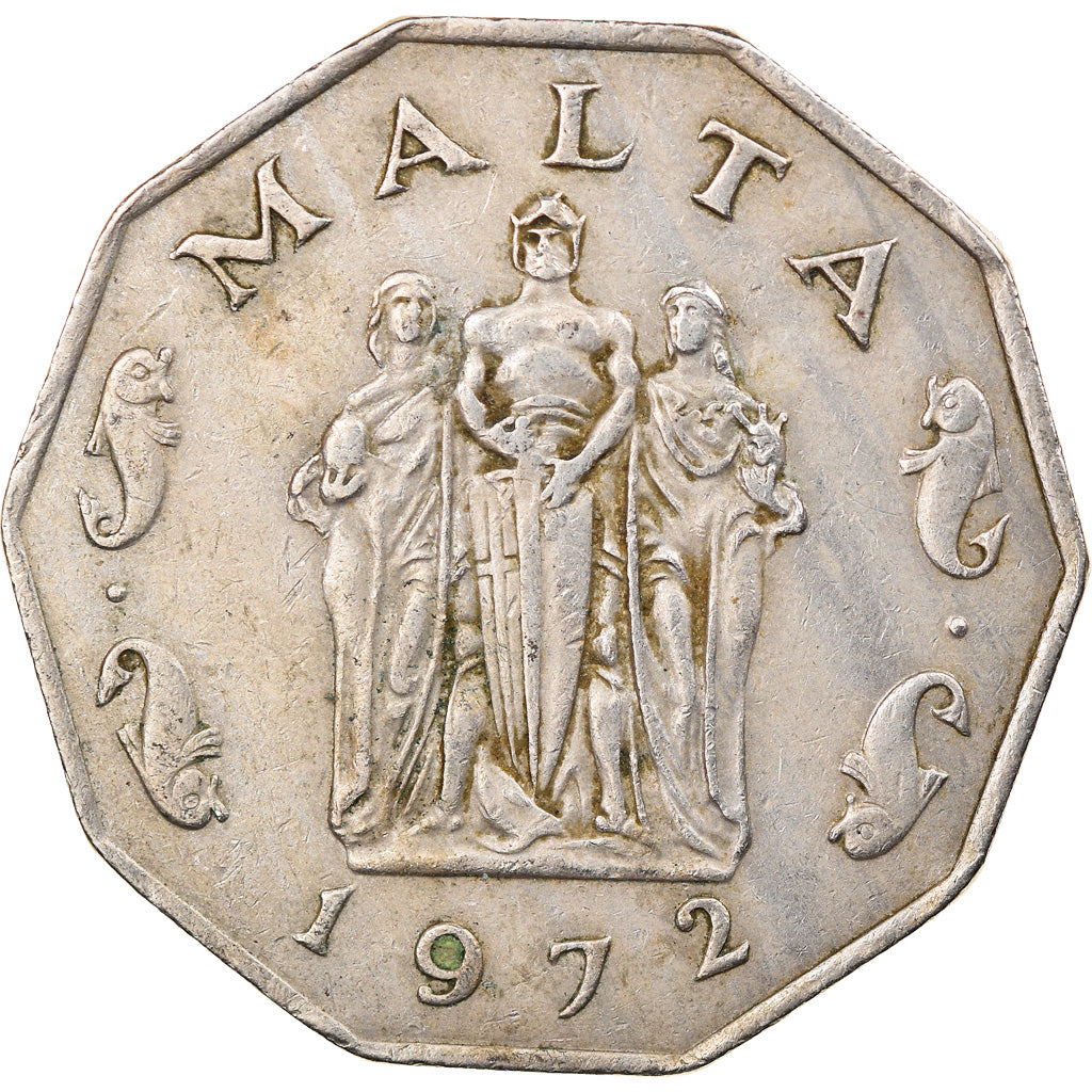 Münze, Malta, 50 Cents, 1972, British Royal Mint, SS, Copper-nickel, KM:12