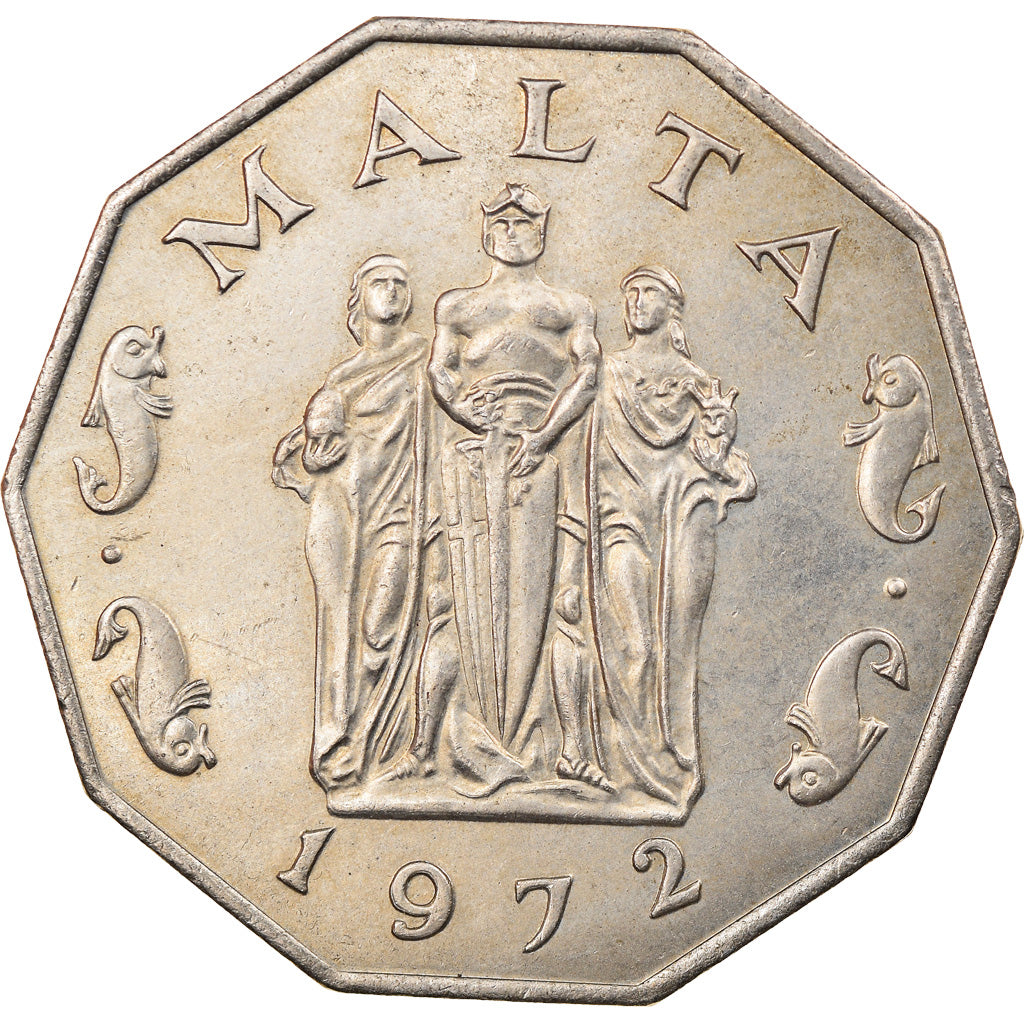 Moneta, Malta, 50 Cents, 1972, British Royal Mint, SPL-, Rame-nichel, KM:12
