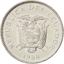 Monnaie, Équateur, 5 Sucres, Cinco, 1988, SPL, Nickel Clad Steel, KM:91