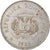 Munten, Dominicaanse Republiek, 1/2 Peso, 1989, FR+, Nickel Clad Steel, KM:73.1