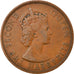 Coin, East Caribbean States, Elizabeth II, 2 Cents, 1955, VF(30-35), Bronze