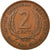 Monnaie, Etats des caraibes orientales, Elizabeth II, 2 Cents, 1955, TB+