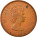 Moneda, Estados del Caribe Oriental , Elizabeth II, 2 Cents, 1965, MBC, Bronce