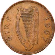 Coin, IRELAND REPUBLIC, Penny, 1967, EF(40-45), Bronze, KM:11
