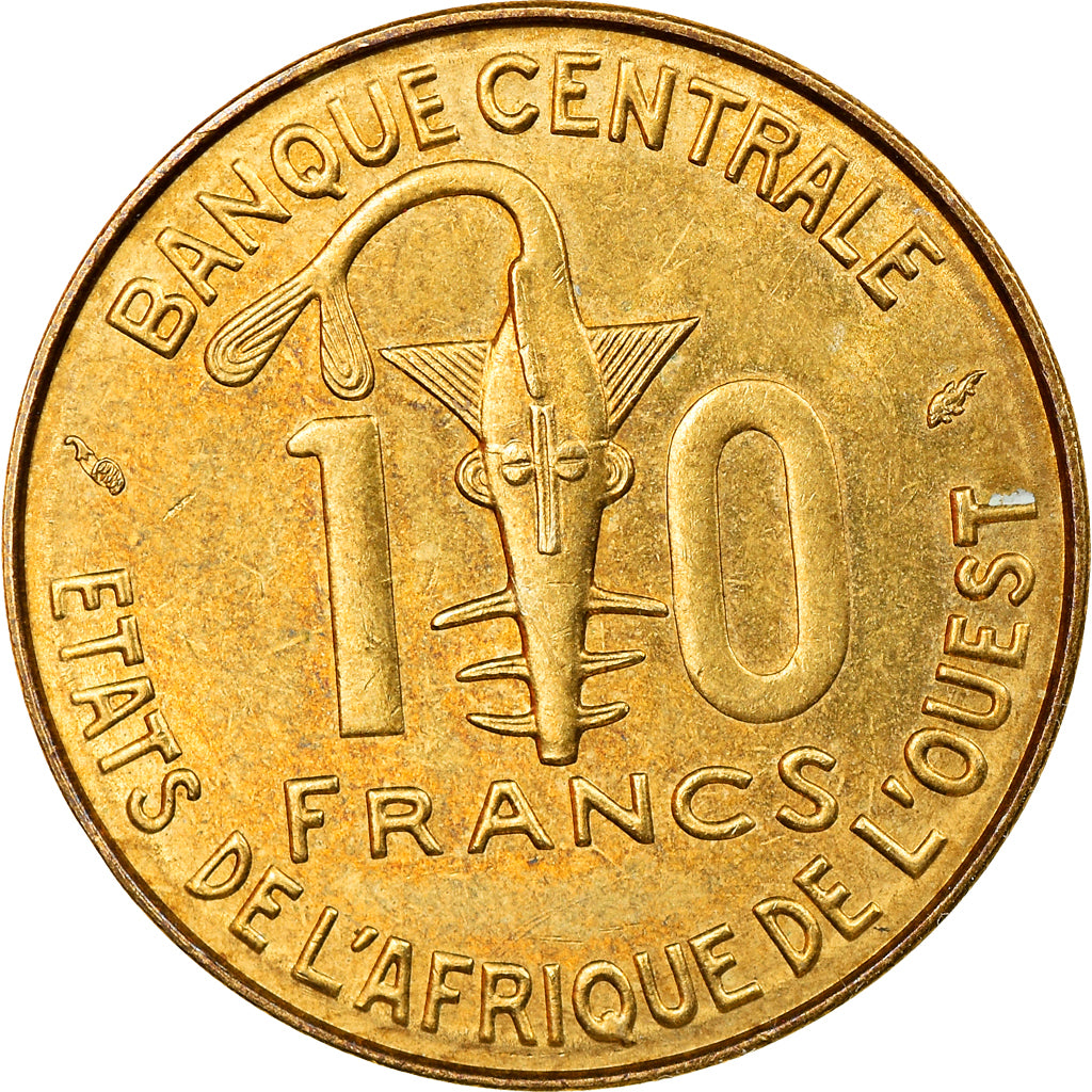 Münze, West African States, 10 Francs, 1981, Paris, VZ, Aluminum-Bronze, KM:10