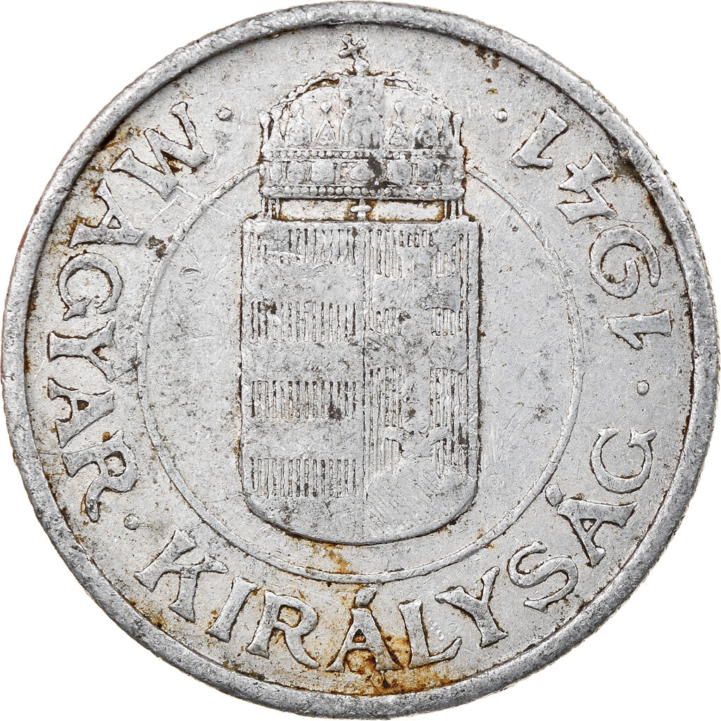 Moneda, Hungría, 2 Pengö, 1941, Budapest, BC+, Aluminio, KM:522.1