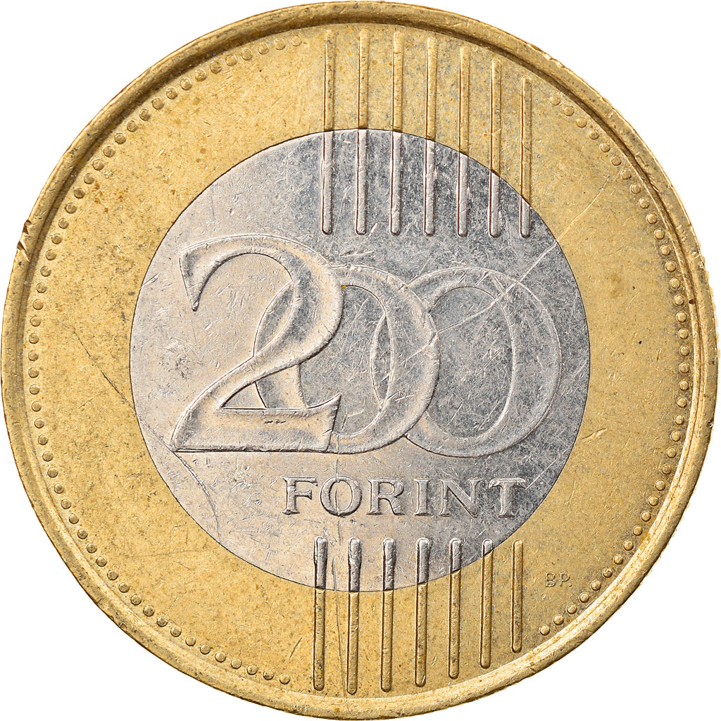 Moneta, Ungheria, 200 Forint, 2010, Budapest, BB, Bi-metallico, KM:826