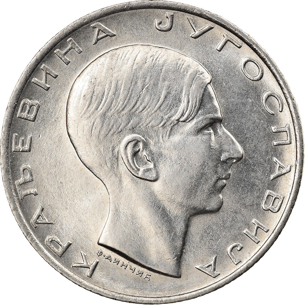 Monnaie, Yougoslavie, Petar II, 10 Dinara, 1938, SUP, Nickel, KM:22