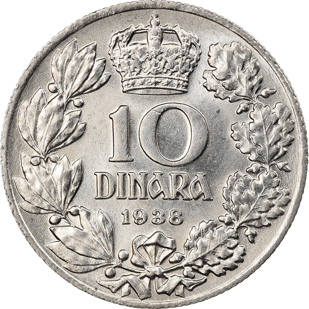 Monnaie, Yougoslavie, Petar II, 10 Dinara, 1938, SUP, Nickel, KM:22