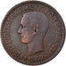 Monnaie, Grèce, George I, 10 Lepta, 1869, Strassburg, TB+, Cuivre, KM:43