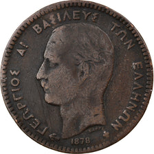 Münze, Griechenland, George I, 10 Lepta, 1878, S, Kupfer, KM:55