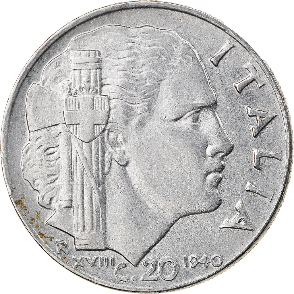 Moneda, Italia, Vittorio Emanuele III, 20 Centesimi, 1940, Rome, EBC, Acero